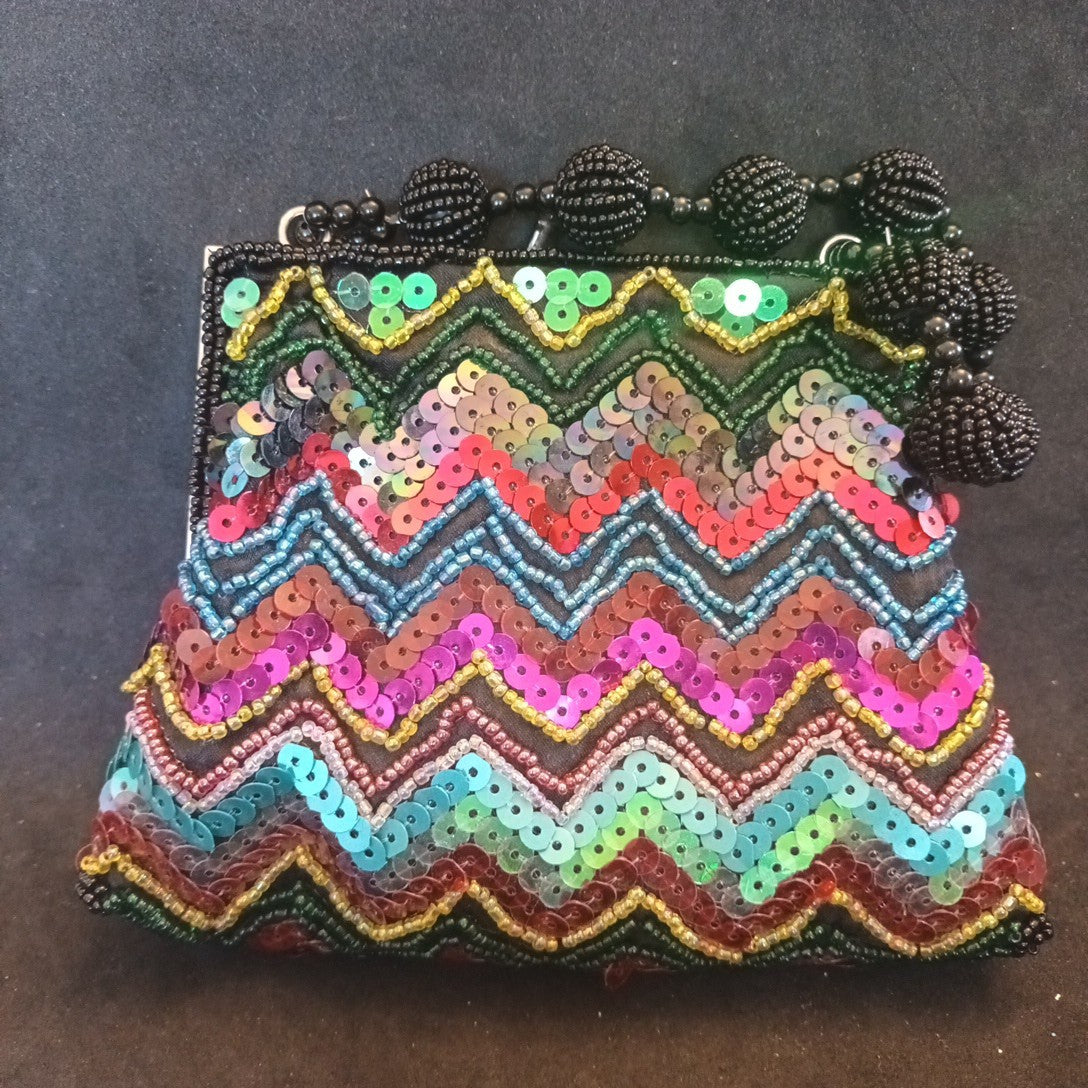 East Additions Evening bag in multicoloured beads & sequins