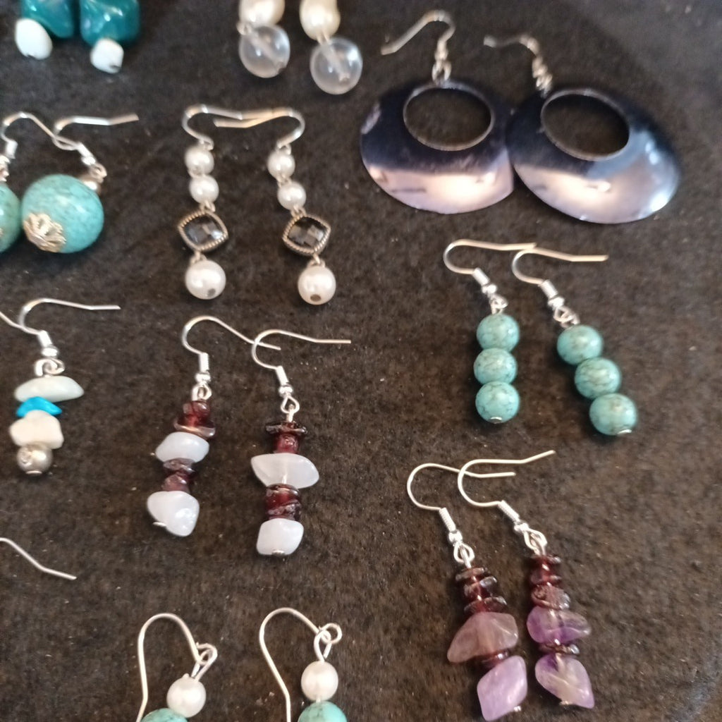 Earrings. Pairs Of Earrings For Pierced Ears. Hoop Dangle. Bundle Joblot