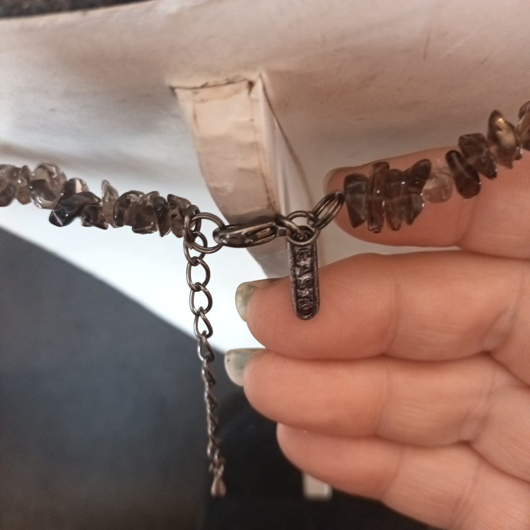 East Gemstone Necklace With Large Pendant