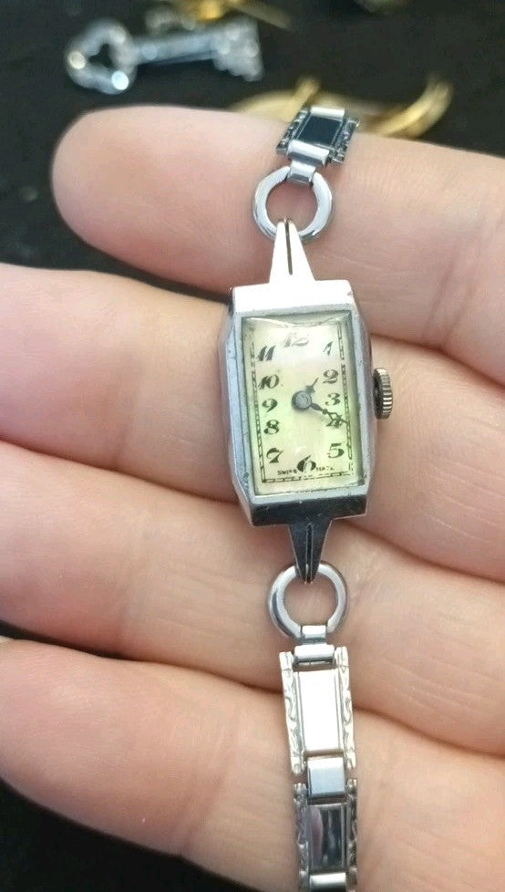 Costume Jewellery Bundle Brooches Pin Ring And Watch (Untested)