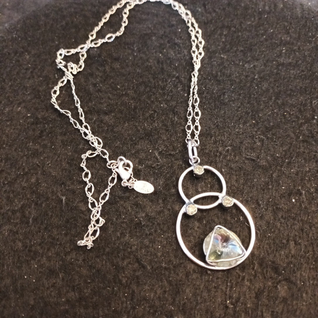 Malu Silver Tone Necklace With Pendant 28in (70cm)