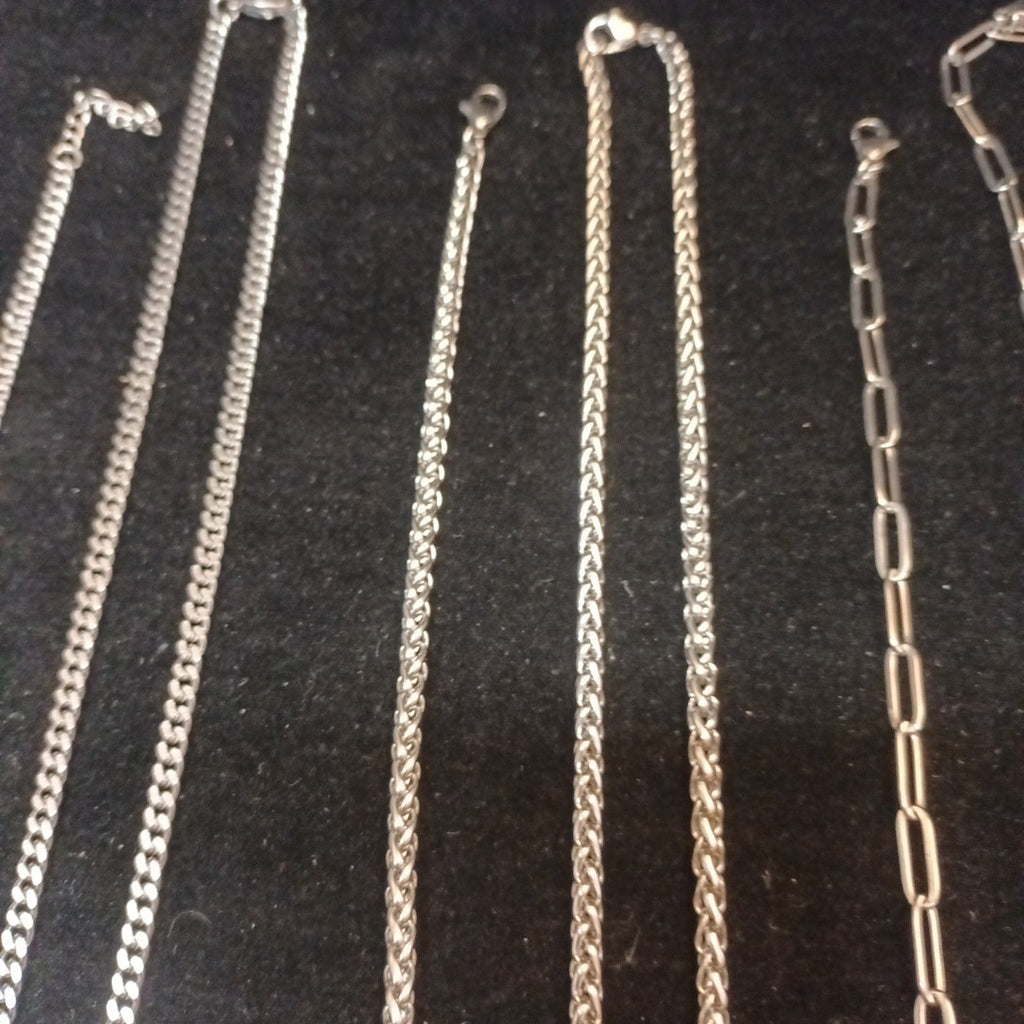 Silver Tone Costume Jewellery  Necklaces Bracelets Bundle Joblot 