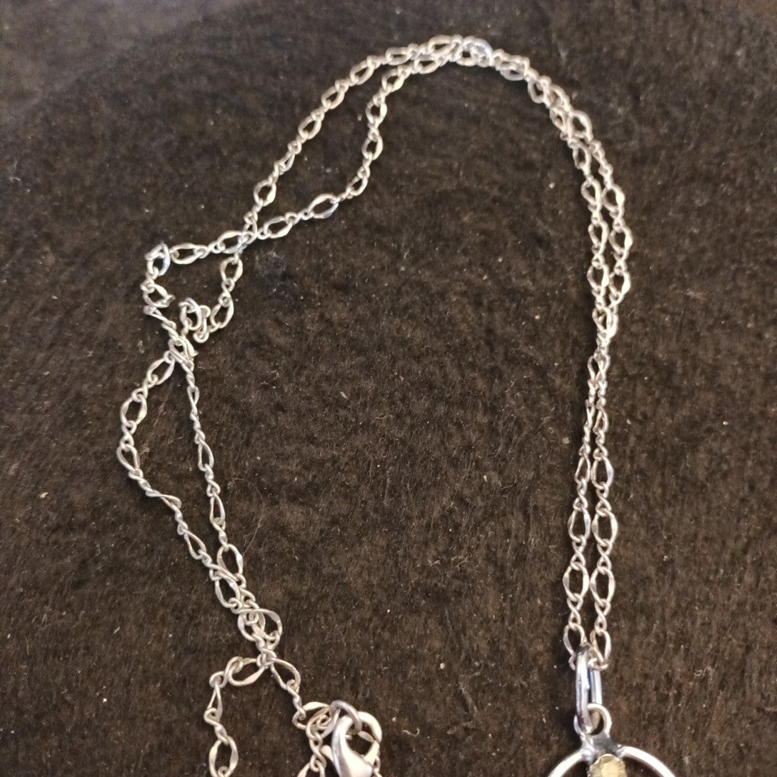 Malu Silver Tone Necklace With Pendant 28in (70cm)