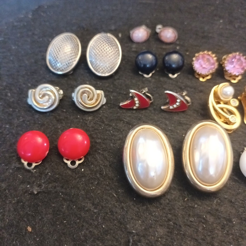 Clip On Earrings. Costume Jewellery Bundle