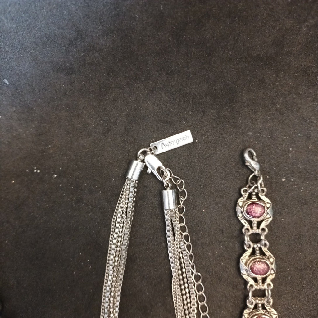 Silver Tone Costume Jewellery  Necklaces Bracelets Bundle Joblot 