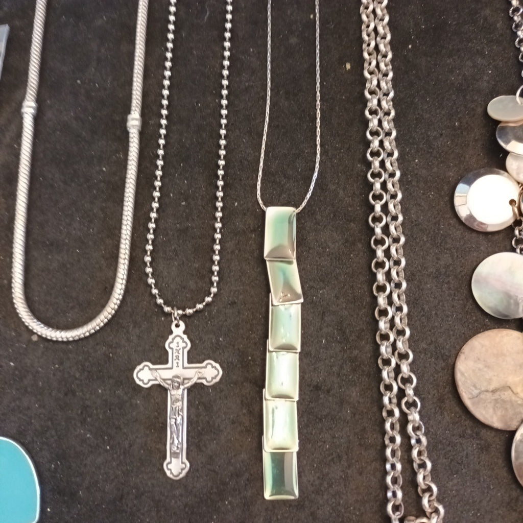 Silver Tone Costume Jewellery  Necklaces Bracelets Bundle Joblot 