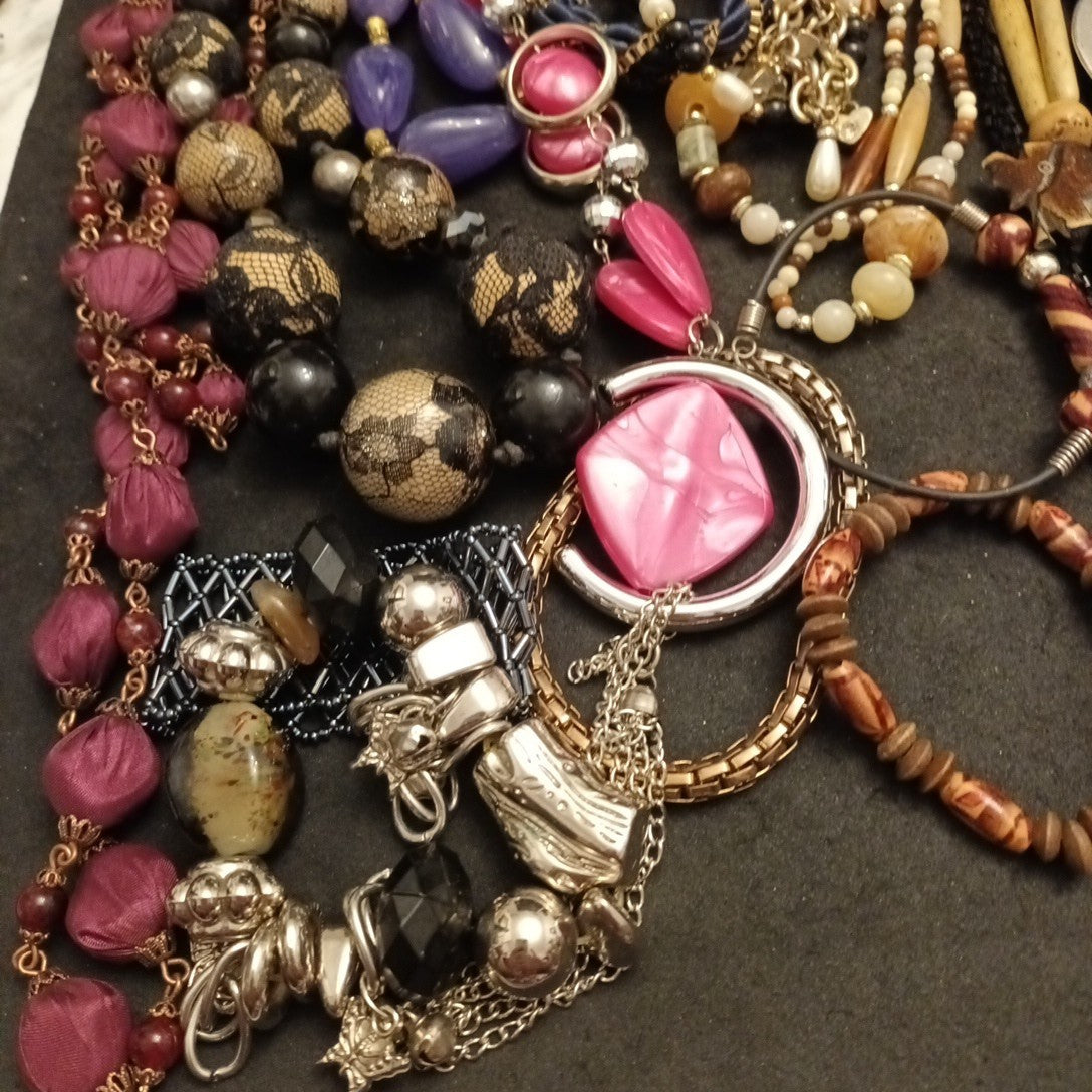 Costume Jewellery Necklaces Bracelets Bundle Joblot Mixed Lot 
