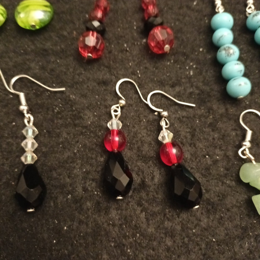 Handmade Earrings. Pairs Of Earrings For Pierced Ears. Hoop Dangle Bundle Joblot