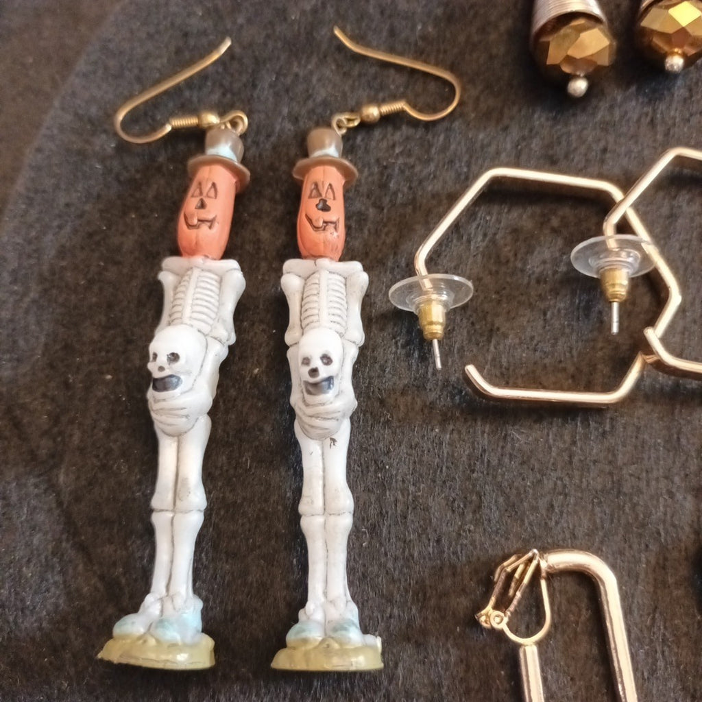 Earrings. Pairs Of Earrings For Pierced Ears. Hoop Dangle. Bundle Joblot