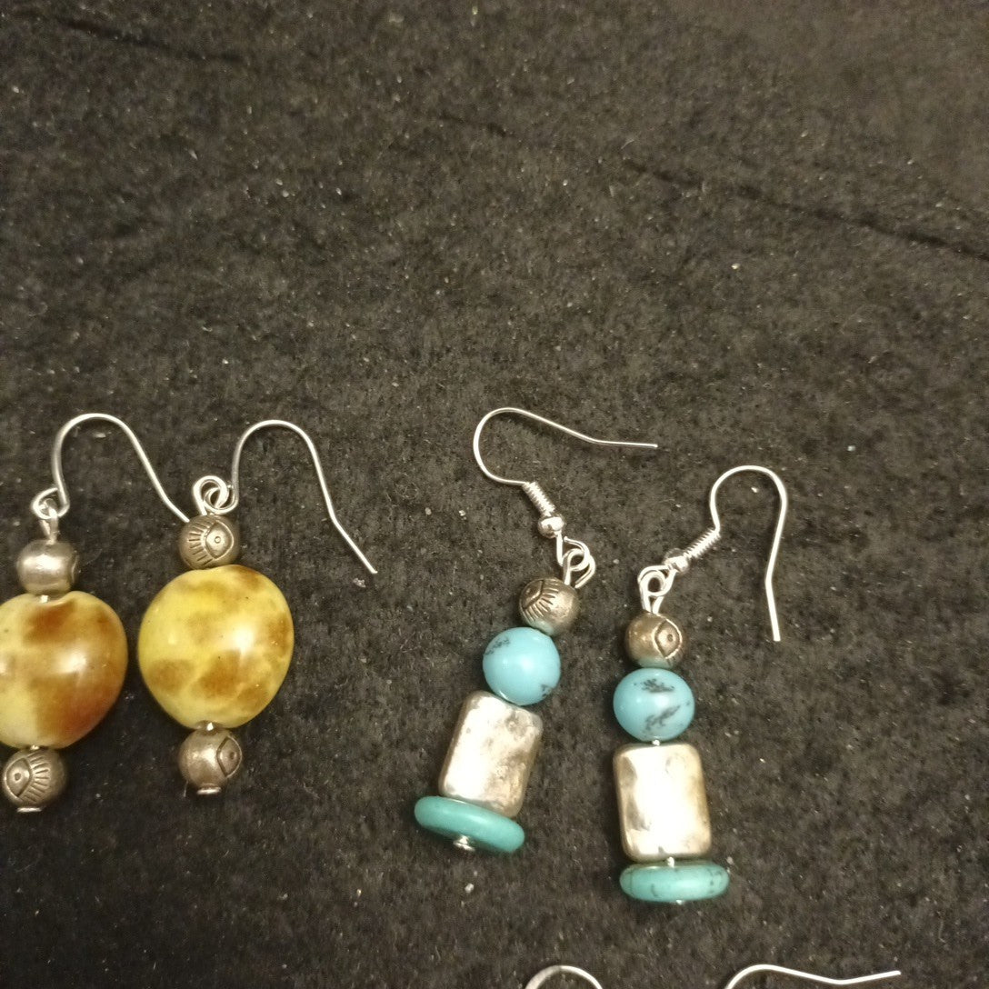 Earrings Bundle Pairs Of Earrings For Pierced Ears. Hoop Dangle Bundle Joblot