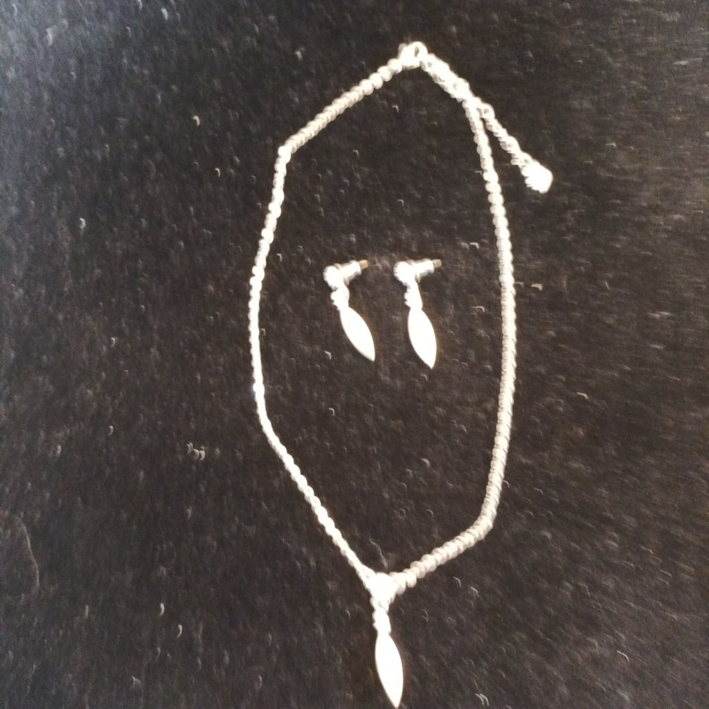 Swarovski silver tone necklace and earrings set