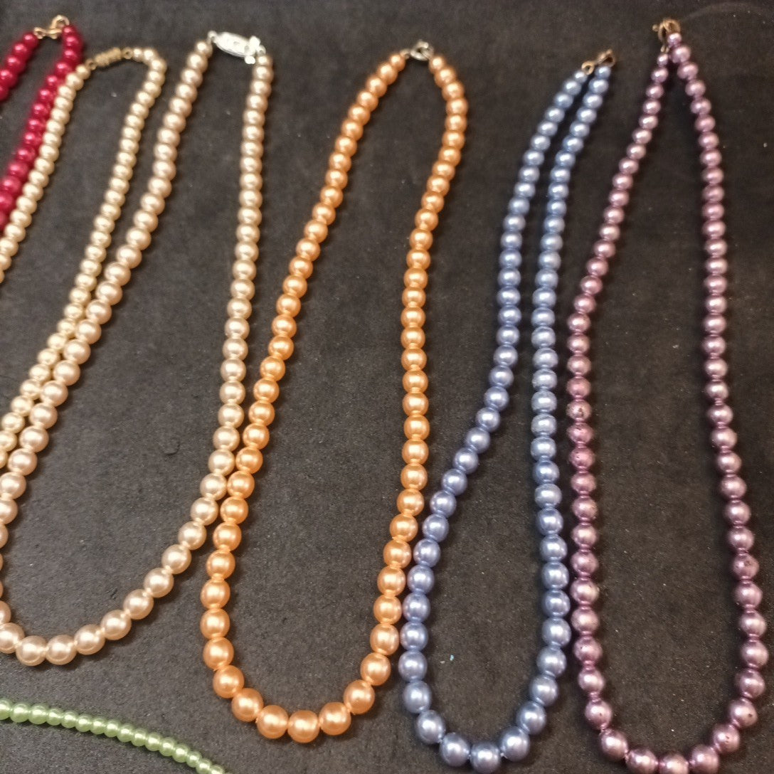 Faux Pearls Bundle Of Necklaces