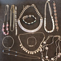 Silver Tone Costume Jewellery  Necklaces Bracelets Bundle Joblot 