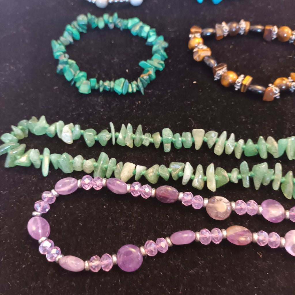 Gemstone Chips Necklaces and Bracelets Bundle Joblot Mixed lot