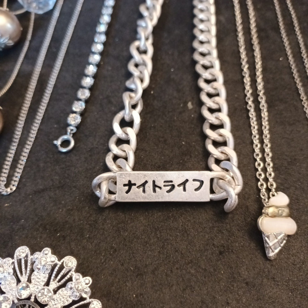 Silver Tone Costume Jewellery  Necklaces Bracelets Bundle Joblot 