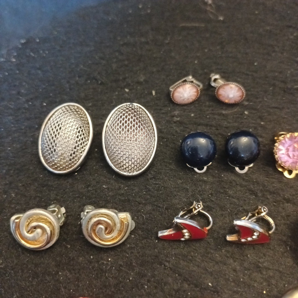 Clip On Earrings. Costume Jewellery Bundle