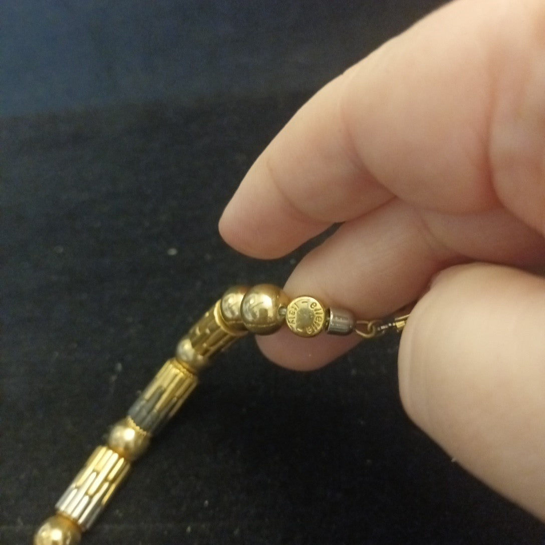 Ellelle Necklace- Mixed Metals Beads 42cm