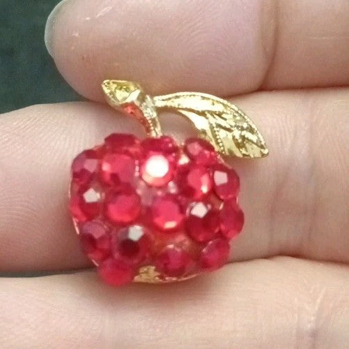 Suzanne Bjontegard Clip On Earrings Red Apples