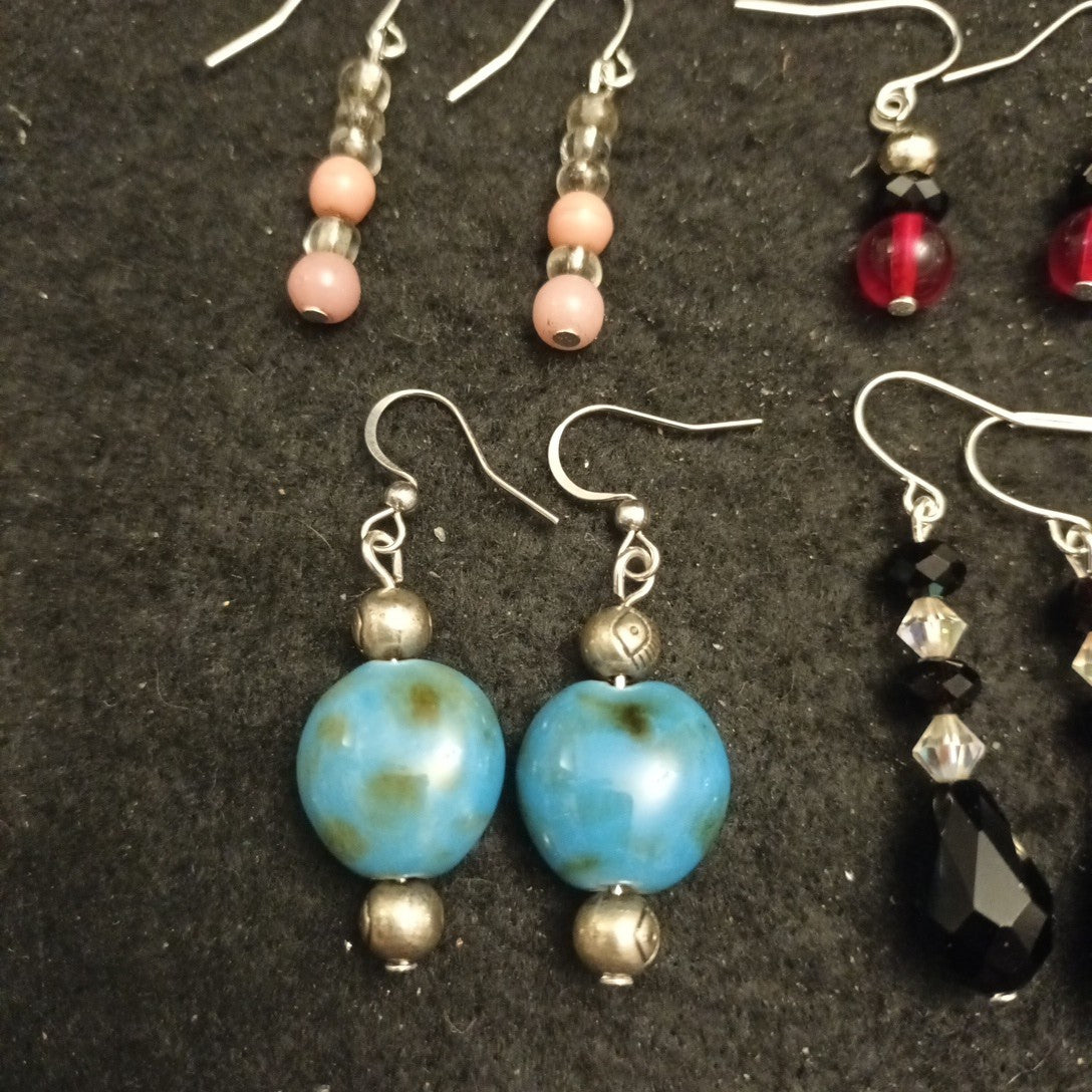 Earrings Bundle Pairs Of Earrings For Pierced Ears. Hoop Dangle Bundle Joblot