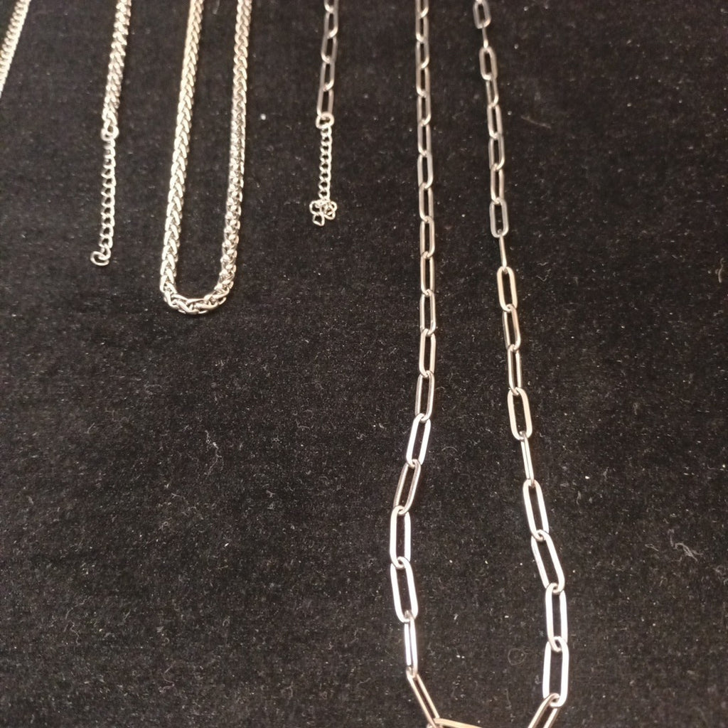 Silver Tone Costume Jewellery  Necklaces Bracelets Bundle Joblot 