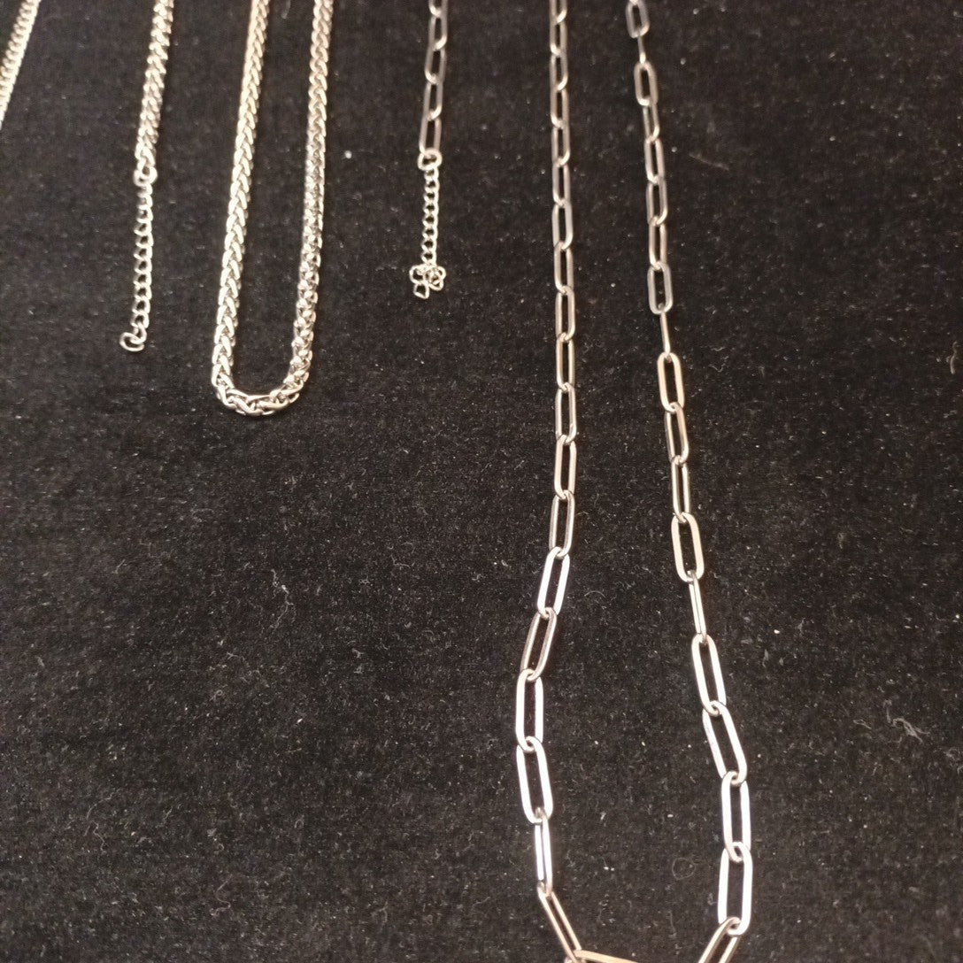 Silver Tone Costume Jewellery  Necklaces Bracelets Bundle Joblot 