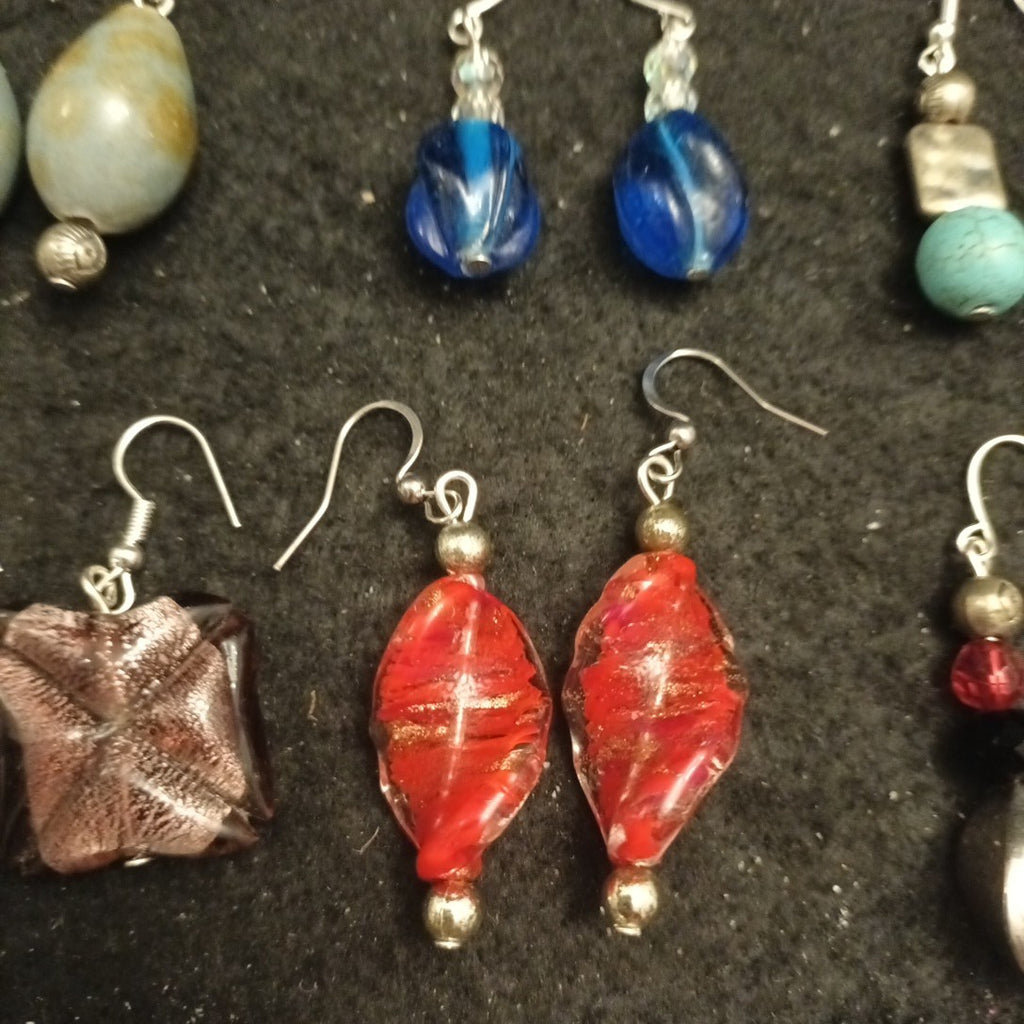 Earrings Bundle Pairs Of Earrings For Pierced Ears. Hoop Dangle Bundle Joblot