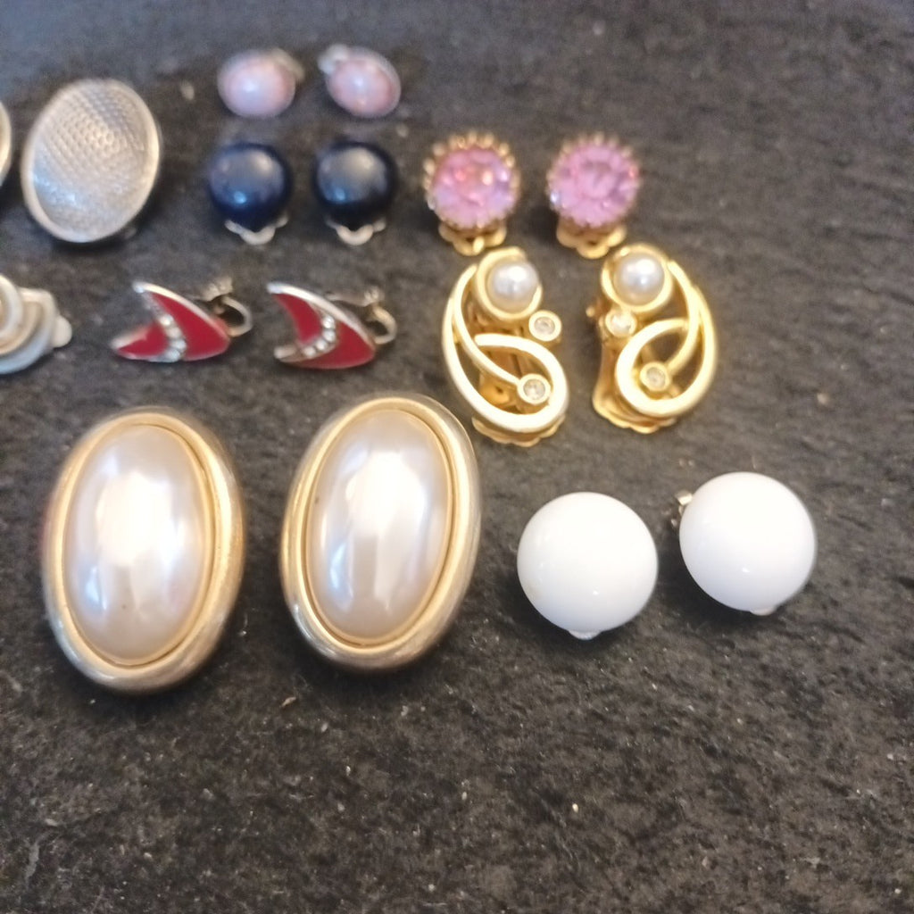 Clip On Earrings. Costume Jewellery Bundle