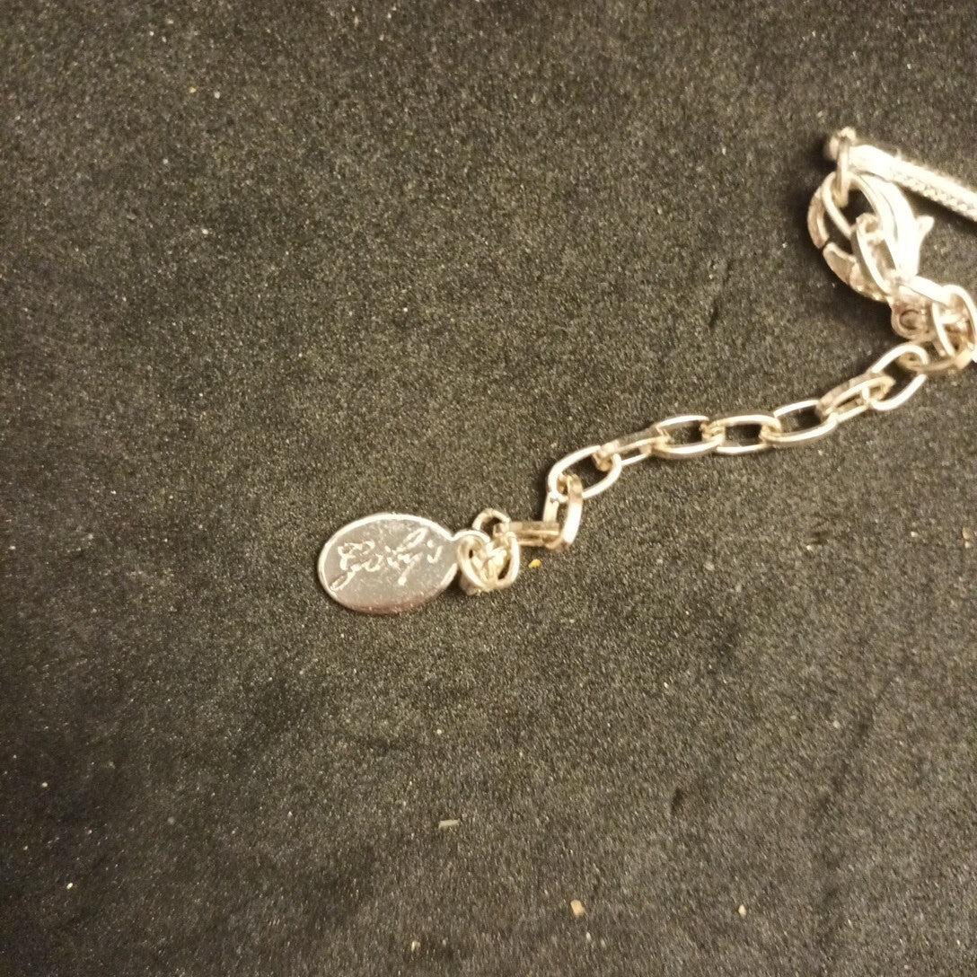 Gaby's Statement Necklace 16in Long Greens Gold Silver Tone