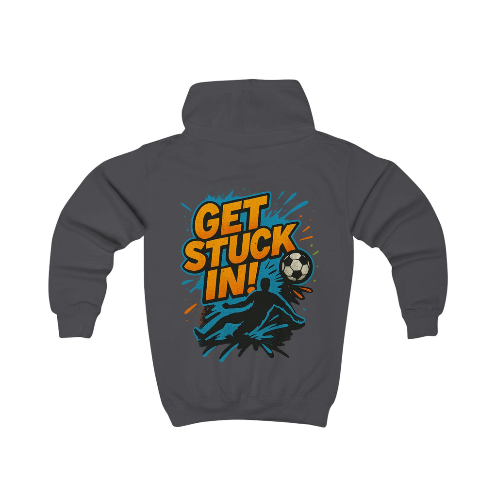 Kids Football Hoodie — "Get Stuck In!"