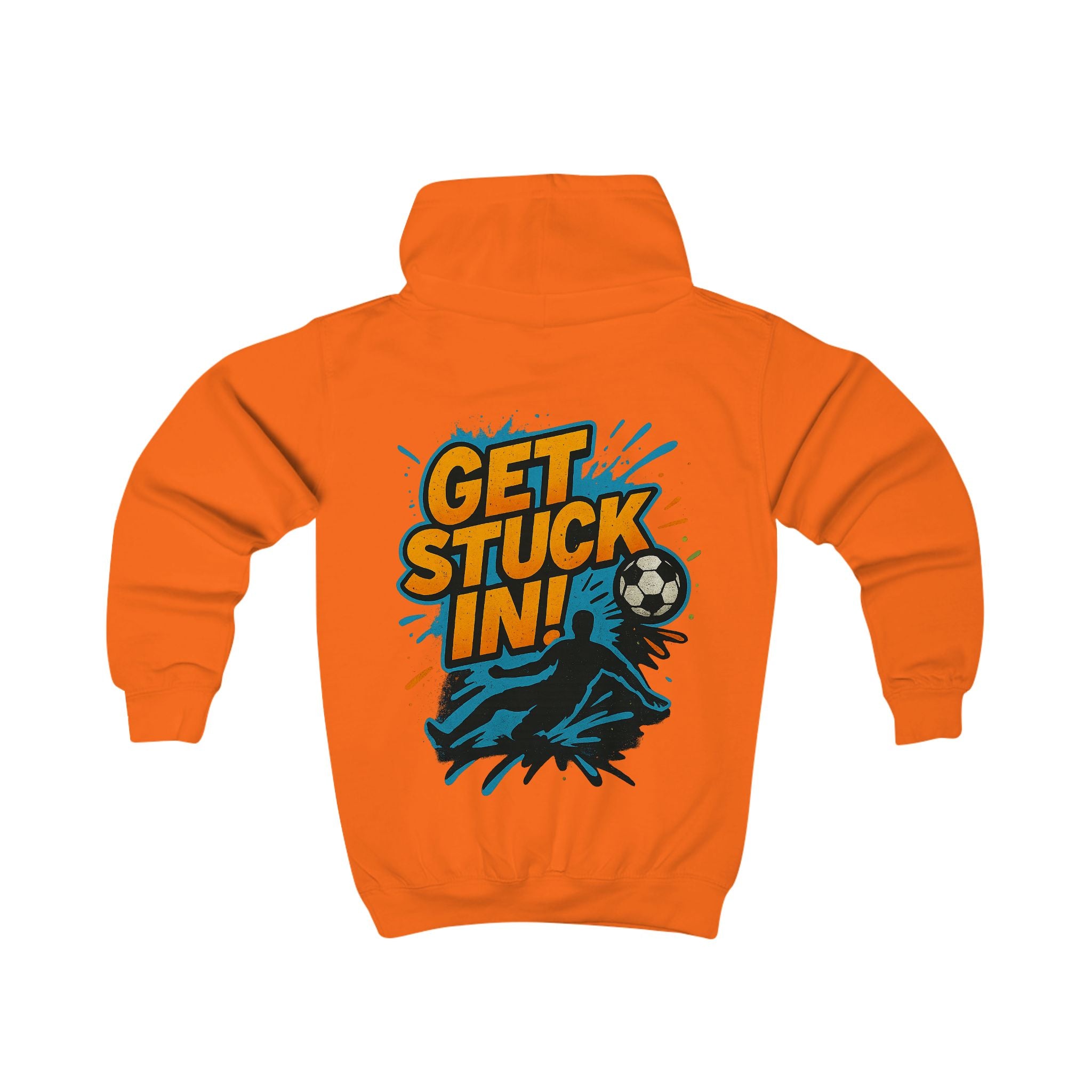 Kids Football Hoodie — "Get Stuck In!"
