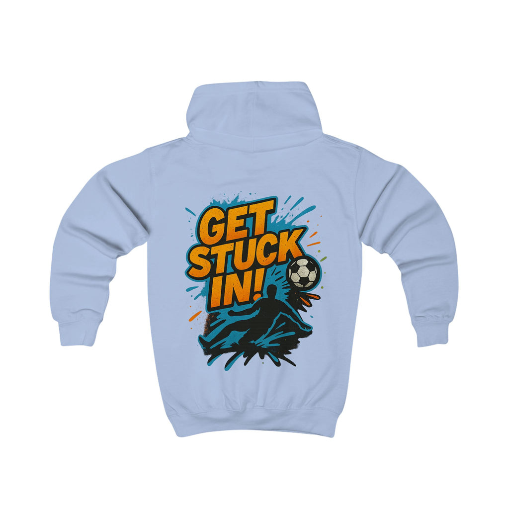 Kids Football Hoodie — "Get Stuck In!"