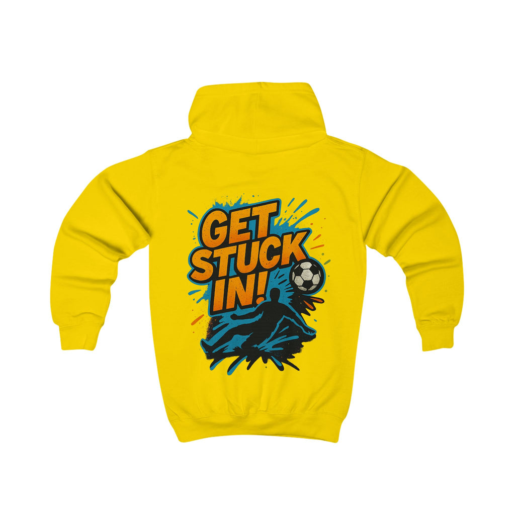 Kids Football Hoodie — "Get Stuck In!"