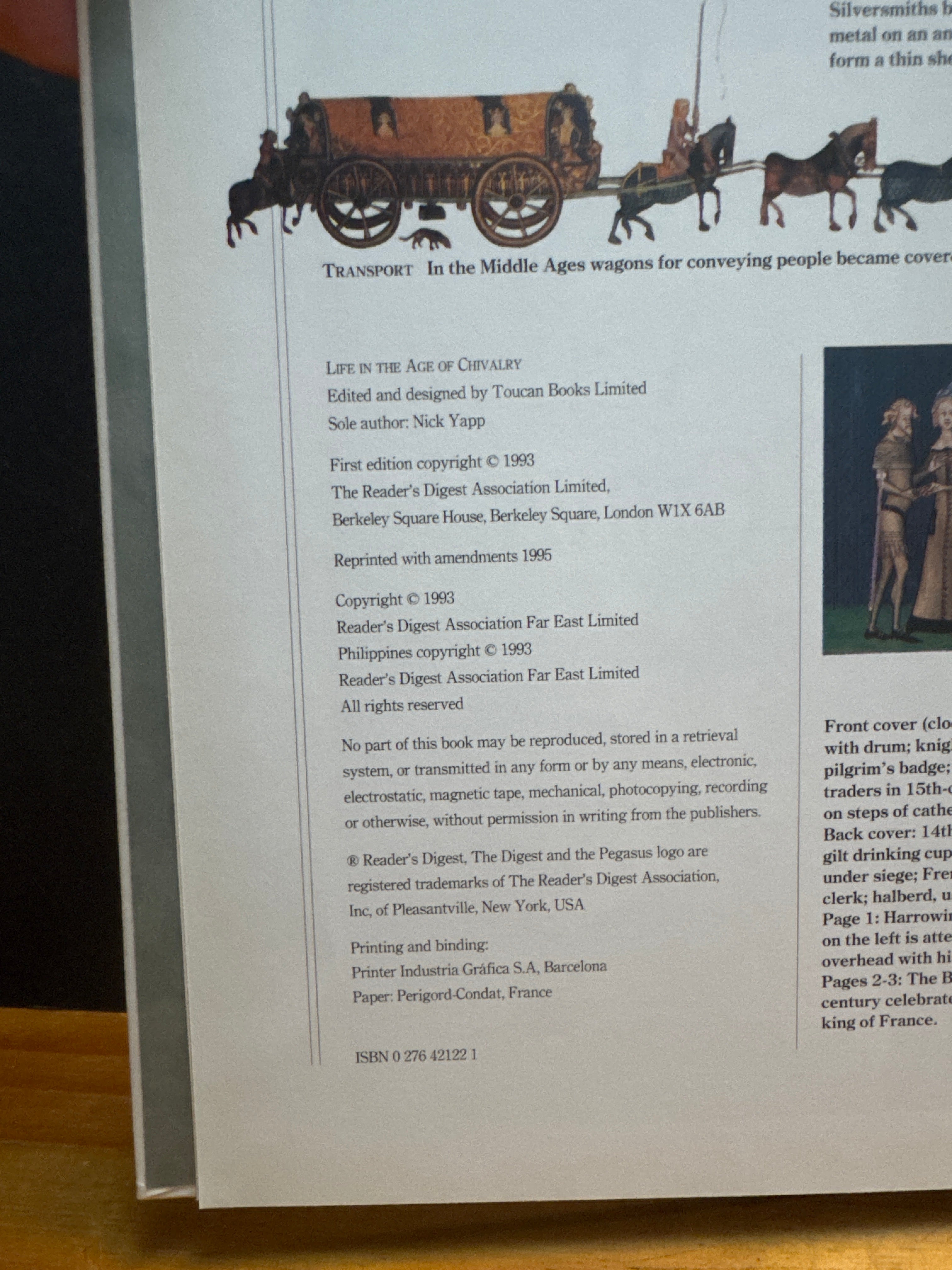 Reader’s Digest Journey into the Past, Life In The Age Of Chivalry, hardcover book