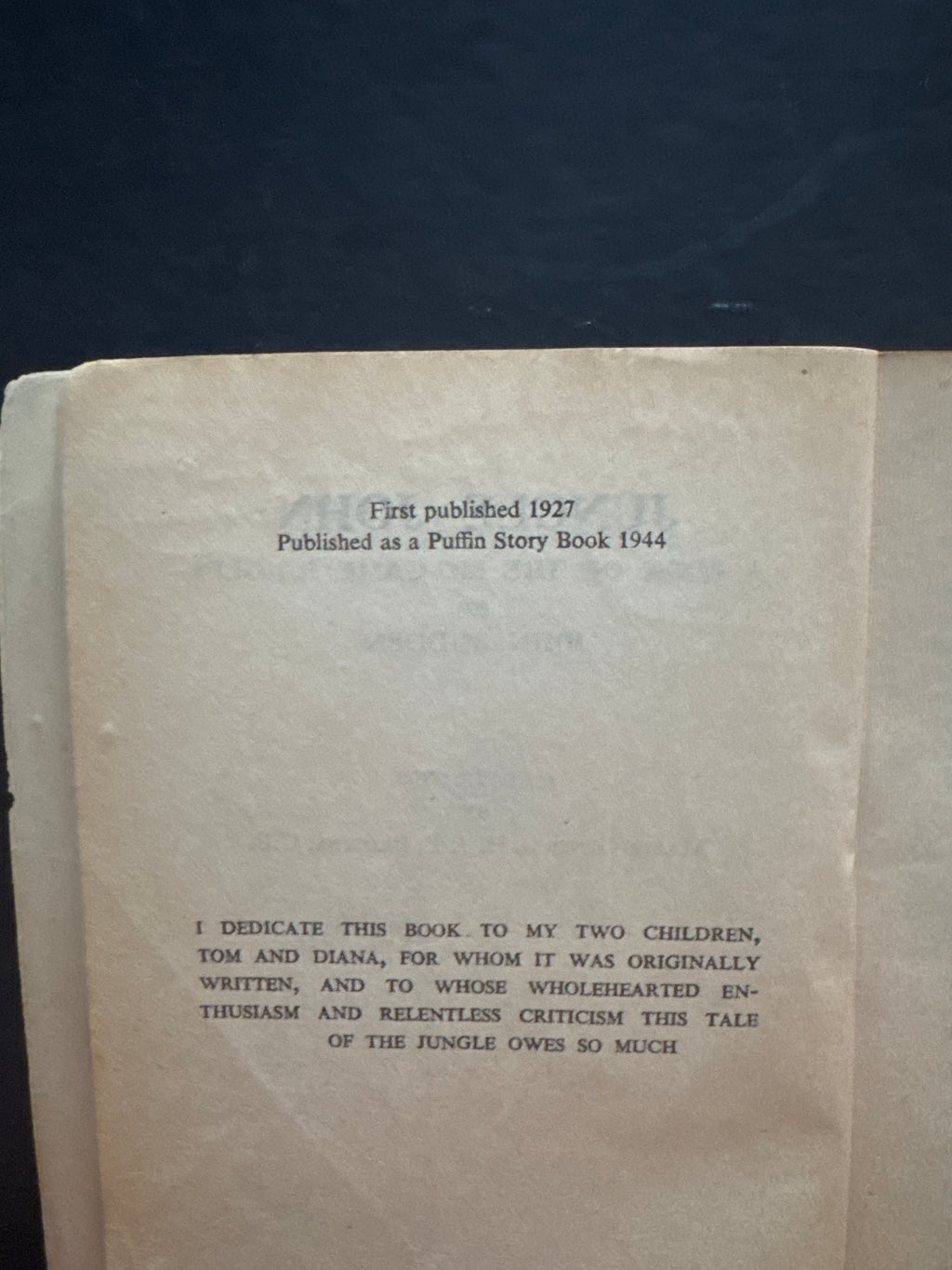 Jungle John by John Budden paperback book