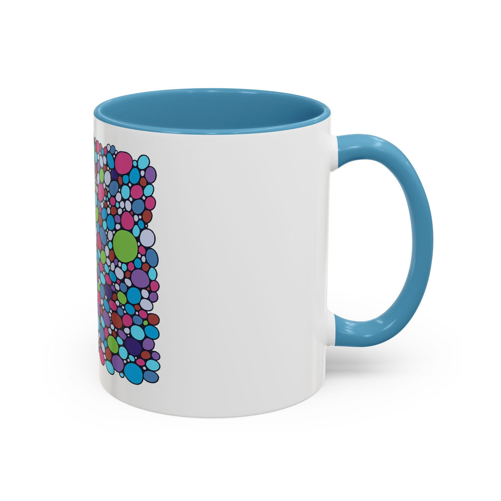 Colourful Bubble Pattern Accent Coffee Mug — Vibrant Abstract Dots 11/15oz
