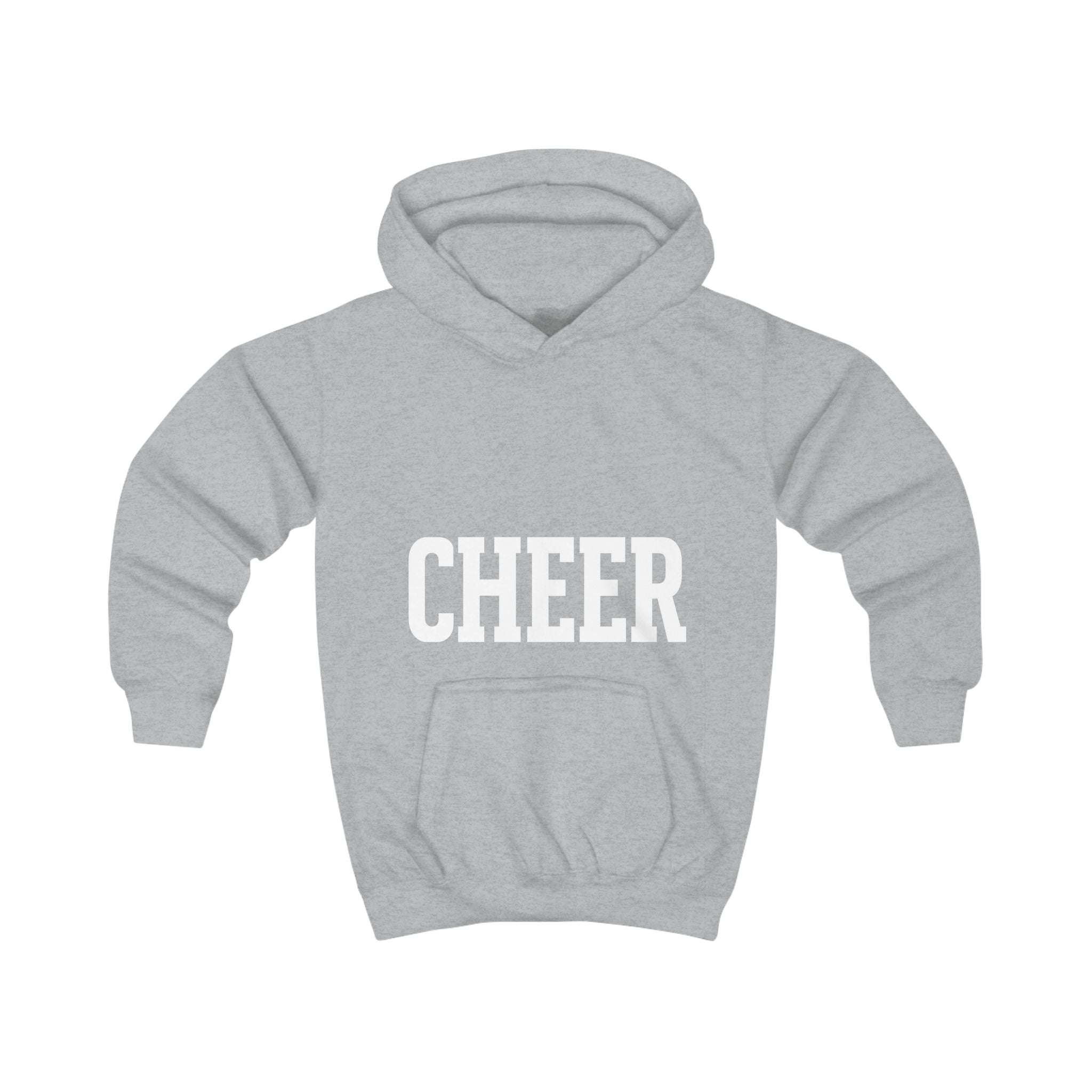 Kids Cheer Hoodie with Pom-Pom Cheerleader Silhouette