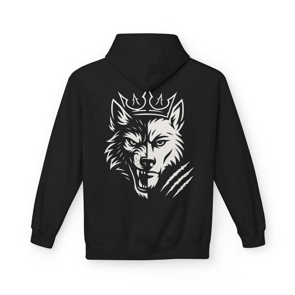 Wolf King Hoodie — Crowned Wolf Graphic Pullover