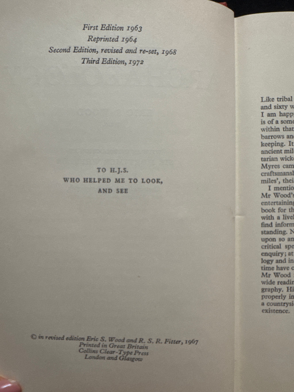 Collins Field Guide to Archaeology in Britain by Eric S. Wood, hardcover book