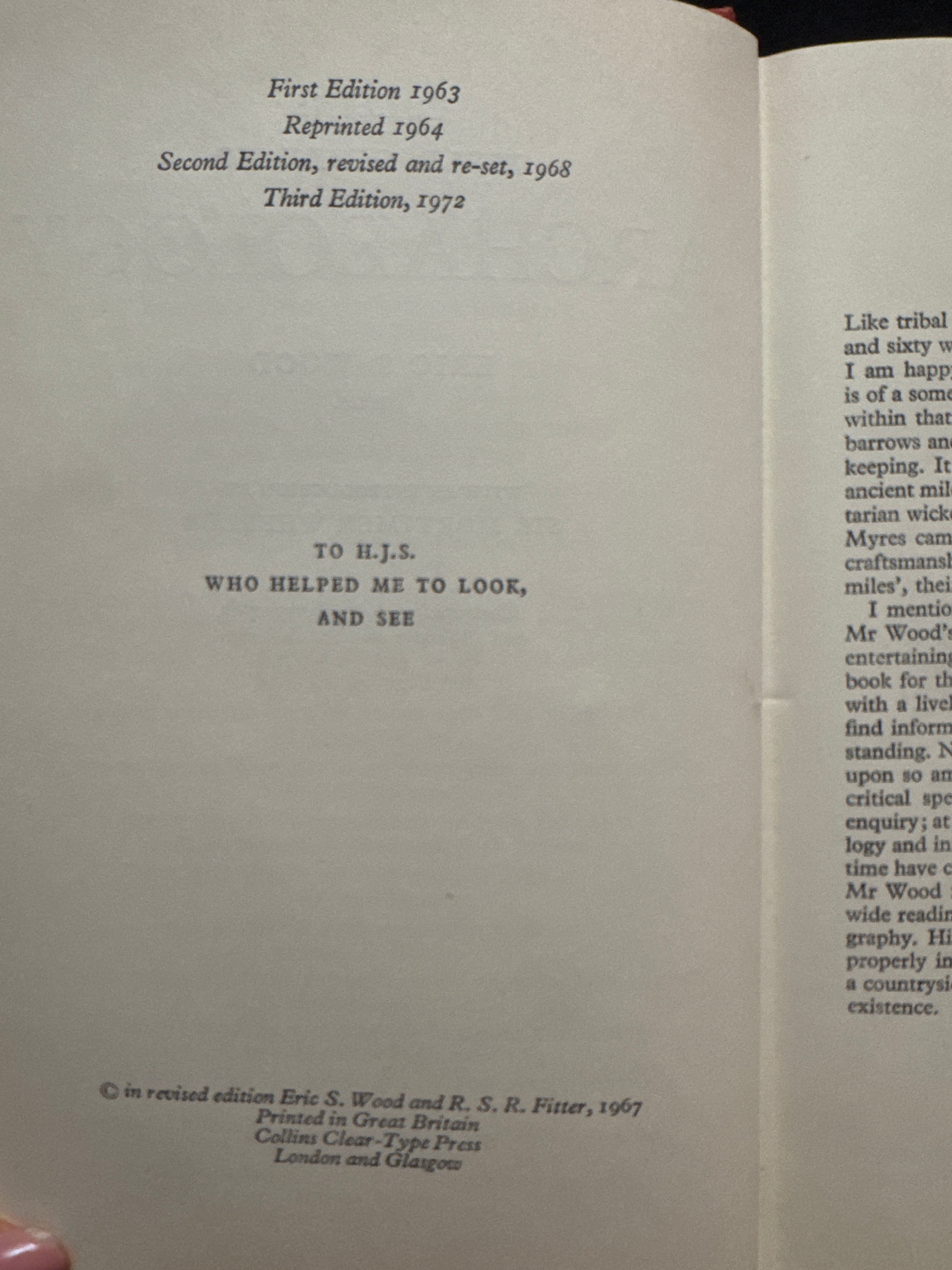 Collins Field Guide to Archaeology in Britain by Eric S. Wood, hardcover book