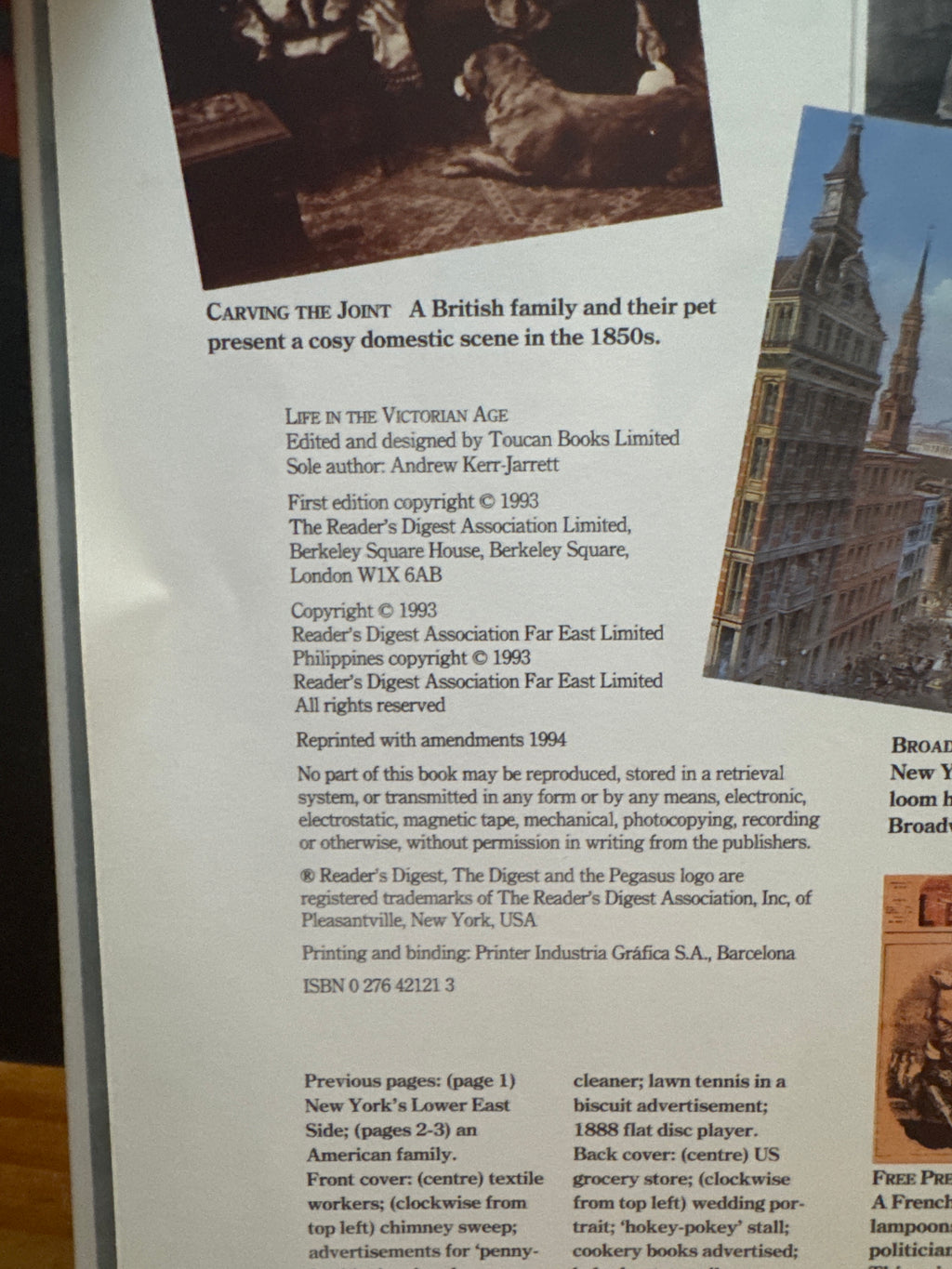 Reader’s Digest Journey into the Past, Life In The Victorian Age, hardcover book