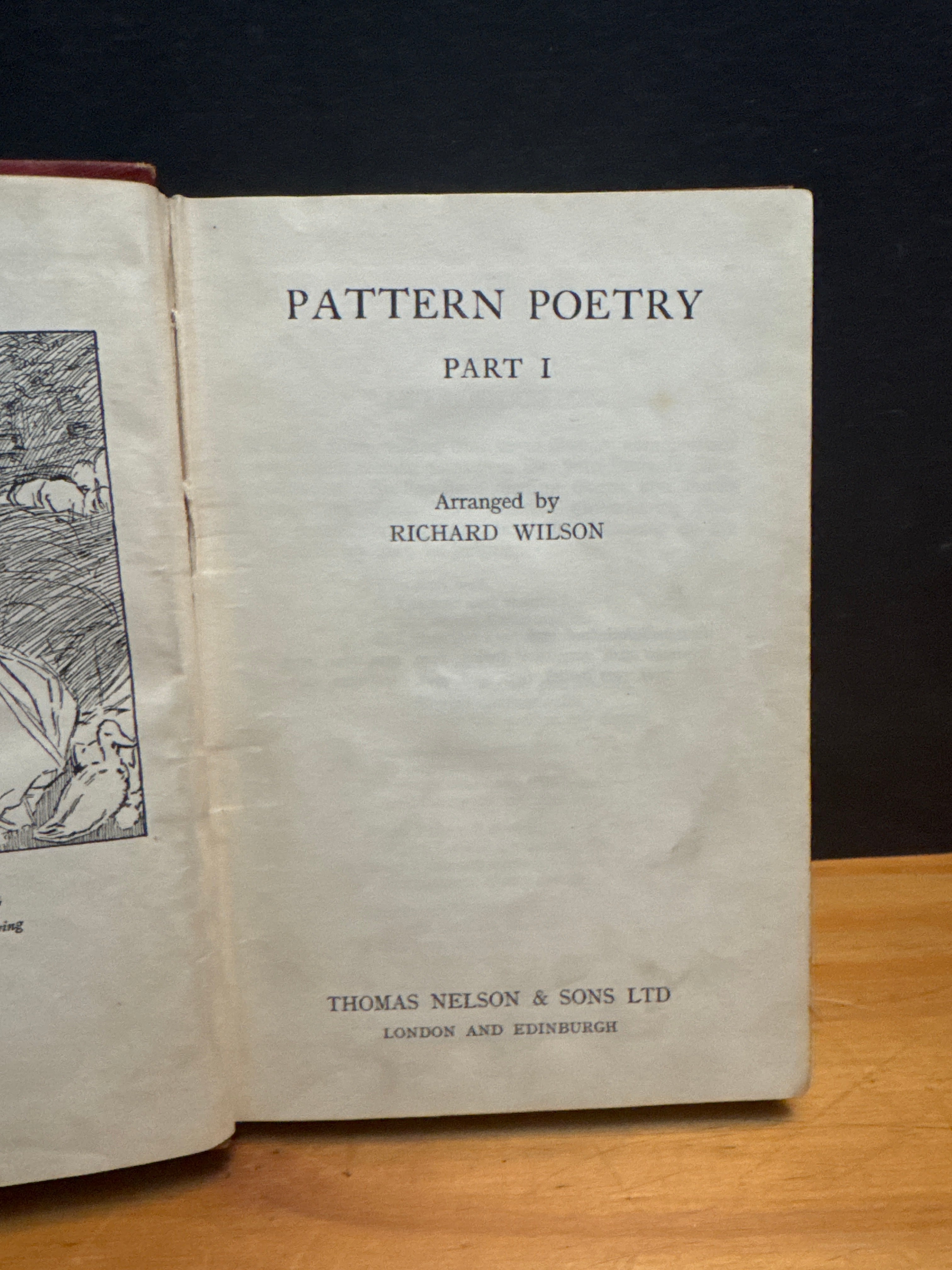 Pattern Poetry Part 1 Arranged by Richard Wilson hardcover book