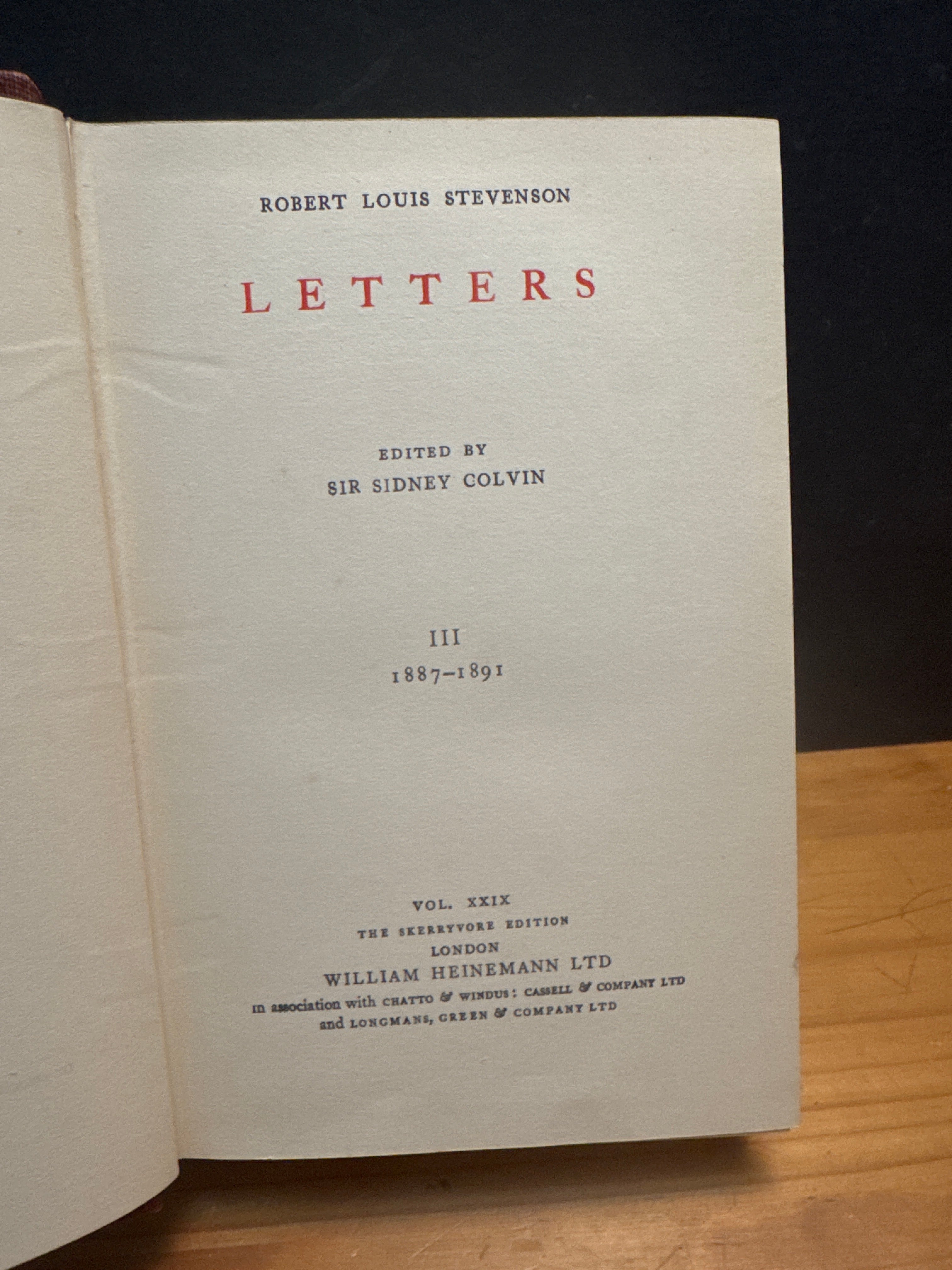 The Works of Robert Louis Stevenson, Skerryvore Edition hardcover book