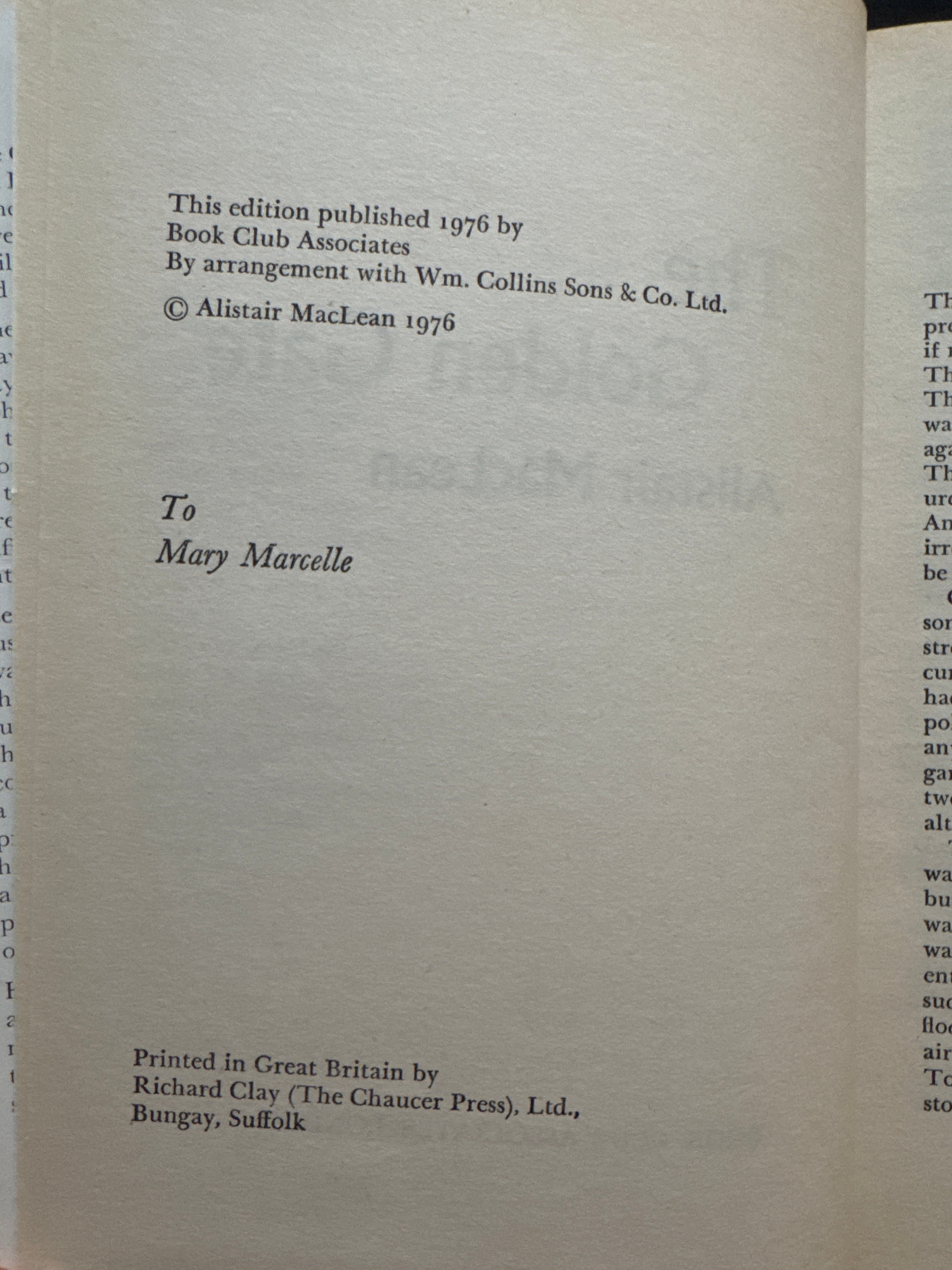 Alistair Maclean The Golden Gate hardcover book