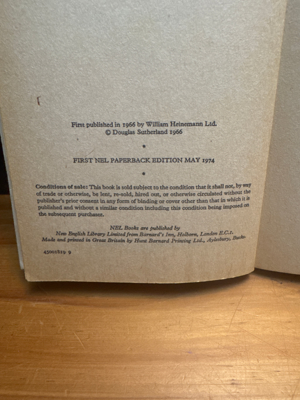 Against The Wind by Douglas Sutherland paperback book