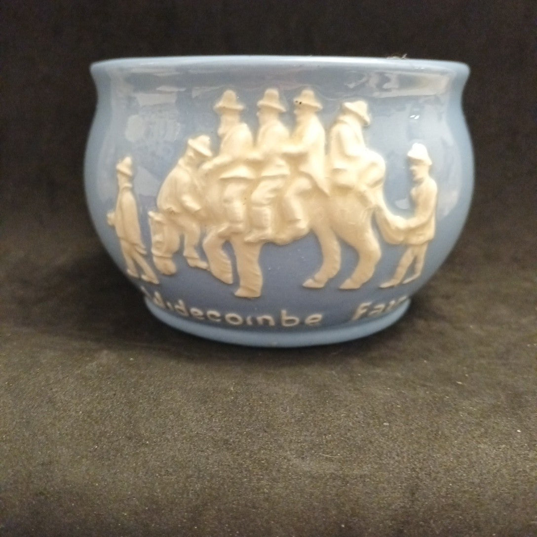 Dartmouth Pottery. Blue And White Plant Pot. Planter. Widecombe Bay.