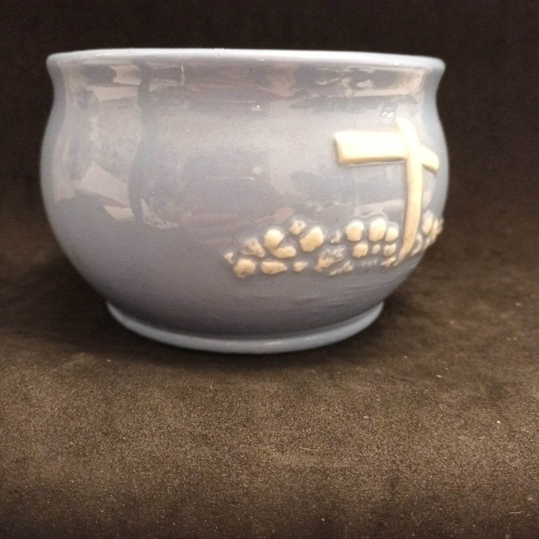 Dartmouth Pottery. Blue And White Plant Pot. Planter. Widecombe Bay.